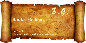 Bautz Gedeon névjegykártya